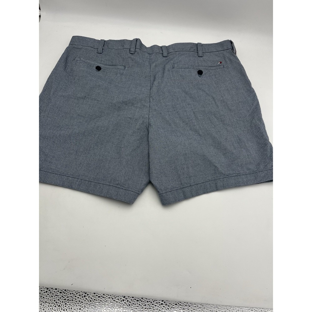 Tommy Hilfiger TH Flex Shorts Mens Size 38 Blue Herringbone 7" Inseam Stretch - Picture 4 of 4